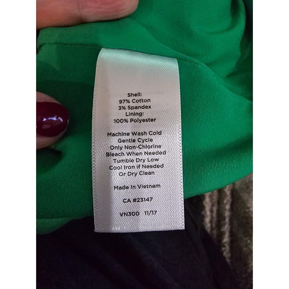Talbots Women's Green Floral Print Knee Length Lined Short Skirt Size 14 - Picture 7 of 7